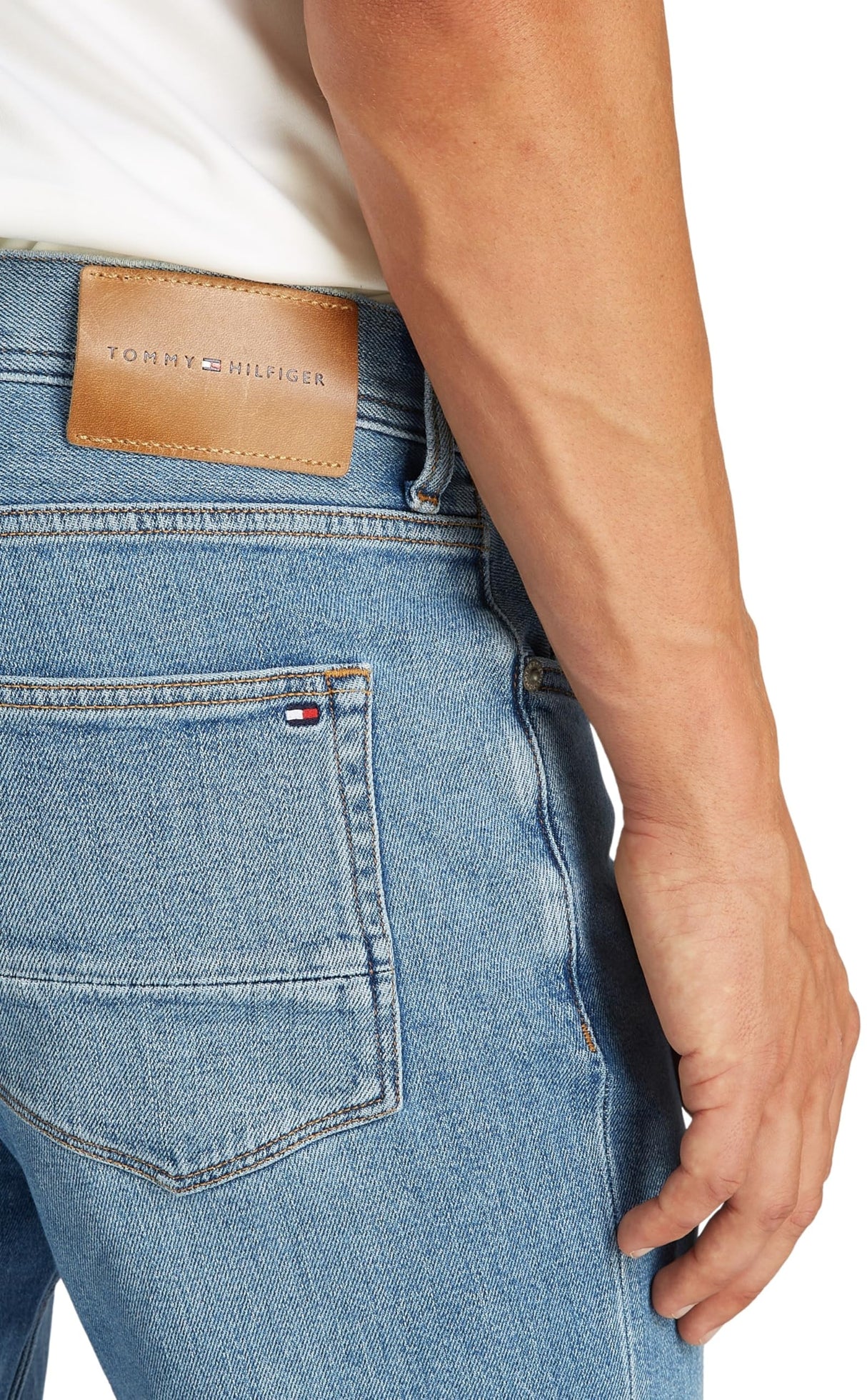 Tommy Hilfiger Vaqueros Hombre Denton Straight Leg Fit, Azul (Mesa Blue), 30W/40L