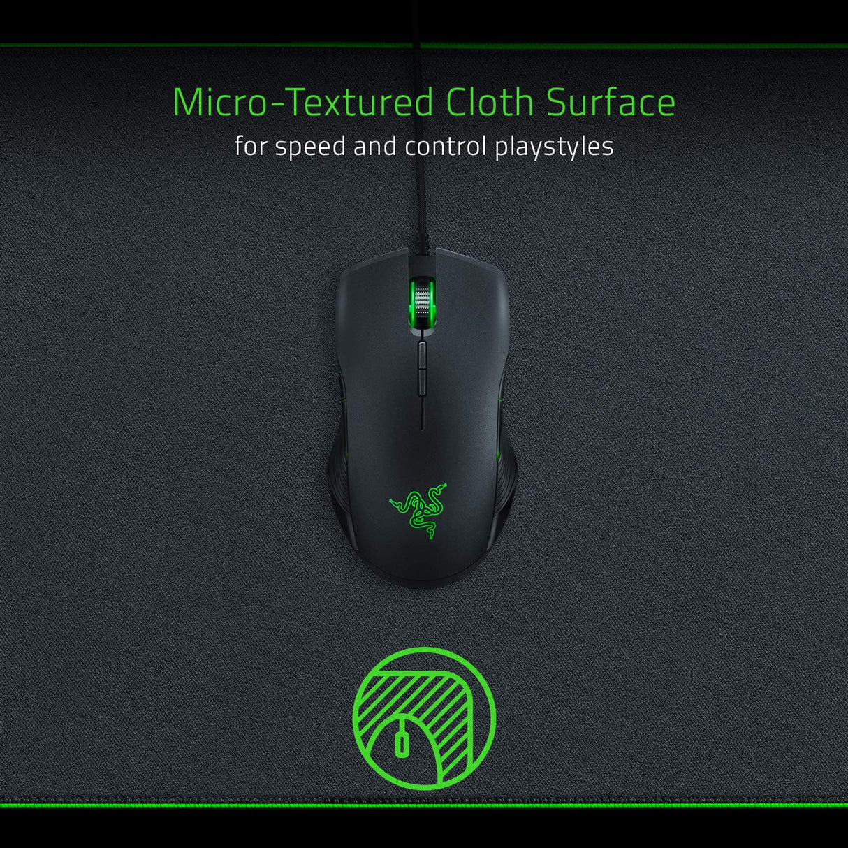 Razer Goliathus Extended Chroma - Alfombrilla suave para juegos con iluminación RGB (soporte para cables, superficie de tela, borde cosido, optimizado para todos los ratones) Negro