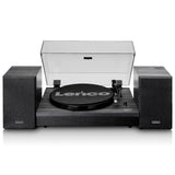 Lenco LS-300 - Giradiscos Hi-Fi con Bluetooth - Con altavoces externos 2 x 10 W RMS - Transmisión por correa - Apagado automático - Carcasa MDF - Negro