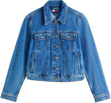 Tommy Jeans Cazadora vaquera Mujer Classic Trucker con bolsillos en el pecho, Azul (Denim Medium), S