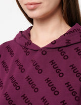 HUGO VLOCKY_Hoodie Loungew_Sudadera, Medium Purple510, L para Mujer