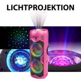 N-Gear Let's Go Party 5150 Rosa - Altavoz Bluetooth portatil - Altavoz inalámbrico de 200 vatios con Luces Disco y micrófono Incluido - 5 Horas de reproducción