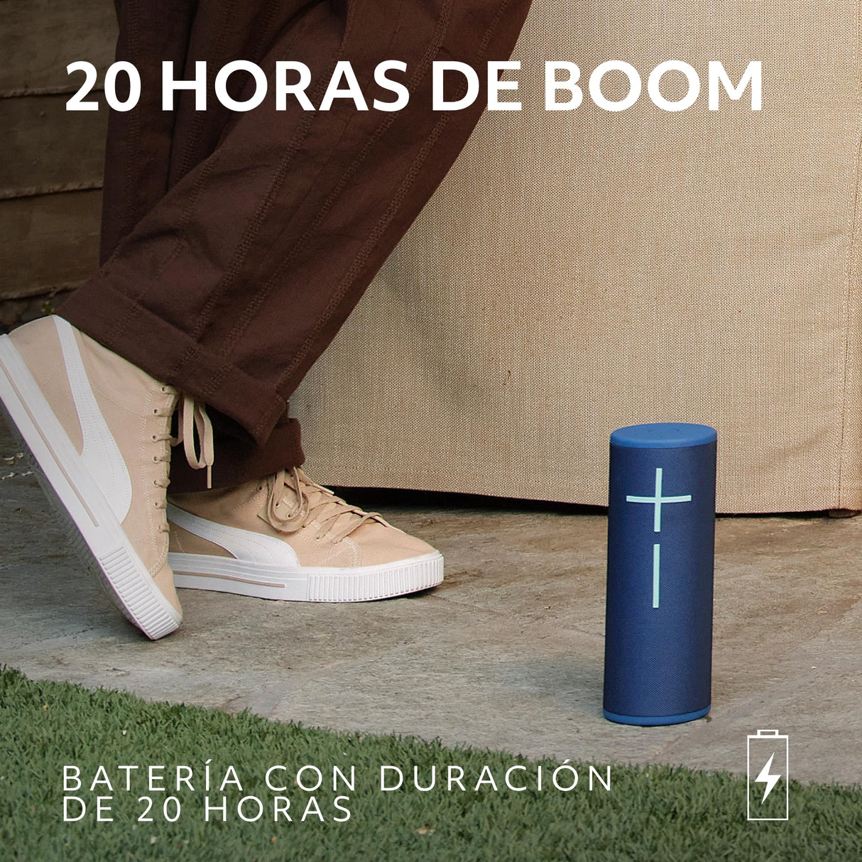 Ultimate Ears Megaboom 4 Altavoz Bluetooth portátil Impermeable con Potente Sonido de 360 Grados y Graves atronadores, Altavoz Flotante con 20 Horas de batería y Radio de 45 m - Azul