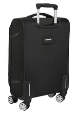 Real Madrid Premium - Trolley Cabina Blanda 20 Pulgadas, Maleta con Ruedas, Candado de Seguridad, Maleta Ligera, 35x20x51 cm, Color Negro