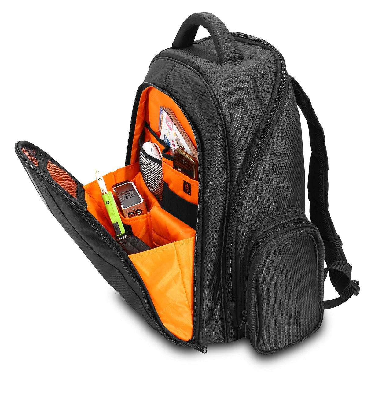 UDG U9102BL/OR BackPack - Mochila para dj, color negro y naranja