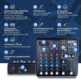 ALTO TrueMix 600 Mesa de Mezclas Con 2 Entradas XLR de Micrófono, Interfaz de Audio USB y Bluetooth Para Podcasts, Actuaciones en Vivo, Grabaciones, DJ, PC y Mac