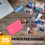 KODAK Step Impresora de fotos instantánea para smartphone - Mini portátil inalámbrica en color - Fotos adhesivas Zink 2x3” - Bluetooth compatible con iOS y Android - App de edición divertida - Rosa