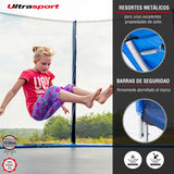 Ultrasport Jumper Cama Elastica Niños Exterior 183 cm hasta 80 kg con Red de Seguridad, Acolchado I Camas Elasticas, Trampolin, Colchoneta Elastica, Trampolines para Niños