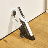 SEVERIN Aspiradora de mano sin cable, aspirador silencioso para pelos con accesorio para muebles y teclados, aspirador pequeño con batería hasta 30 min, blanco/negro mate, HV 7140