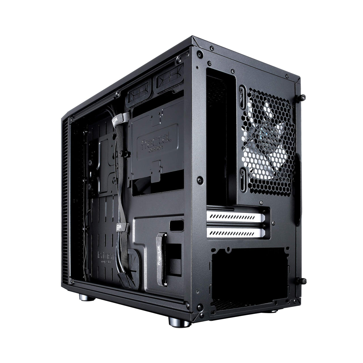 Fractal Design Nano S Window , Mini Tower Computer Case , ITX , Optimized for High Airflow and Silent Computing with ModuVent Technology ,2x Fractal Design Dynamic X2 GP,14 Fans included ,Black Window