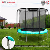 Ultrasport Cama elástica Ovalada, Unisex-Adult, Menta/Negro, Medium