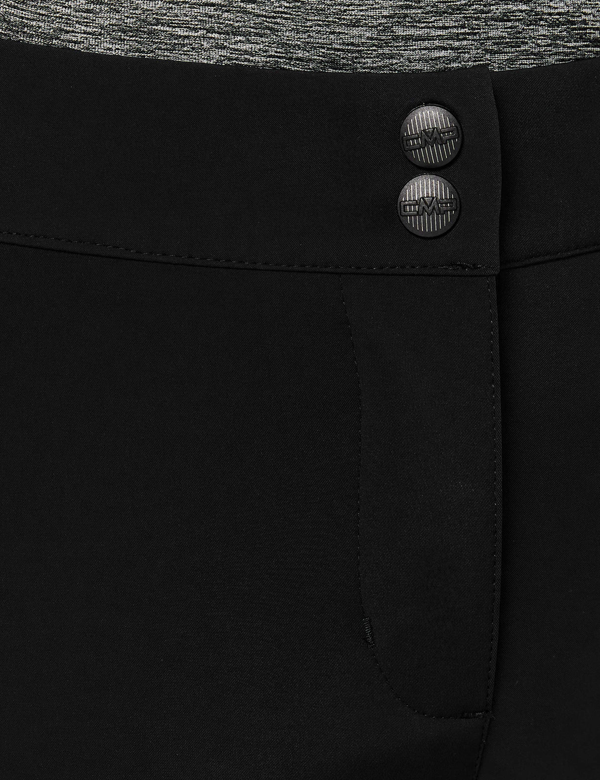 CMP Pantalones Softshell Ajustables, Mujer, Negro, XXS