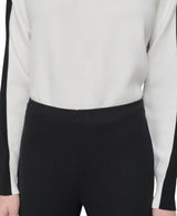 DKNY Pull On Ponte Pant W/Zipper Detail Pantalones, Negro, L Mujeres
