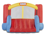 Little Tikes Jump 'n Slide Castillo Hinchable - con Paredes en Malla para Uso Exterior - Incluye Funda, Compresor y Parches de reparación - Edad: 3+ años, Exclusivo en Amazon