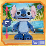 Just Play Peluche Interactivo Disney Ultimate Stitch, de 43 cm, más de 100 Sonidos y reacciones, se Mueve como el de Verdad, para niños a Partir de 3 años