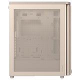 ASUS ProArt PA401 Wood Edition - Chasis ATX con Panel de Malla, Compatible con GPU de 314mm, Compatible con radiadores de 240 mm, Dos Ventiladores de 160mm, Soporte de PSU extraíble - Beige