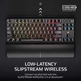 Corsair K70 Core TKL Wireless RGB Tenkeyless Teclado mecánico para Juegos – Interruptores lineales MLX Rojo v2 pre-lubricados – Amortiguación de Ruido – Teclas de Doble Disparo ABS – QWERTY NA
