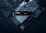 Kingston FURY Beast Negro DDR5 128GB (4x32GB) 5600MT/s CL40 DIMM Memoria gamer para Ordenadores de sobremesa Kit de 4 Intel XMP - KF556C40BBK4-128