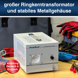 PeakTech 2240 - Transformador de Aislamiento, Dispositivo de Medición, Toroidal, Galvánico, Clase de Protección 1, Uso Móvil, Voltaje de Entrada 230 V, Potencia de Salida 500 W - 160 x 125 x 235 mm