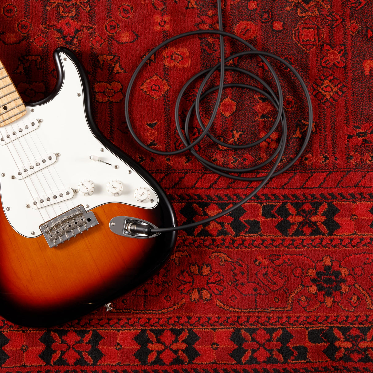D'Addario Cable de guitarra – Cable de guitarra – 1/4 pulgadas macho a 1/4 pulgadas macho – American Stage Instrument Cable – recto a ángulo recto, 30 pies
