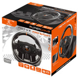 Superdrive - Volante de carreras SV710 con pedales, paletas de cambio y vibración - Compatible con PC (programable para todos los juegos)