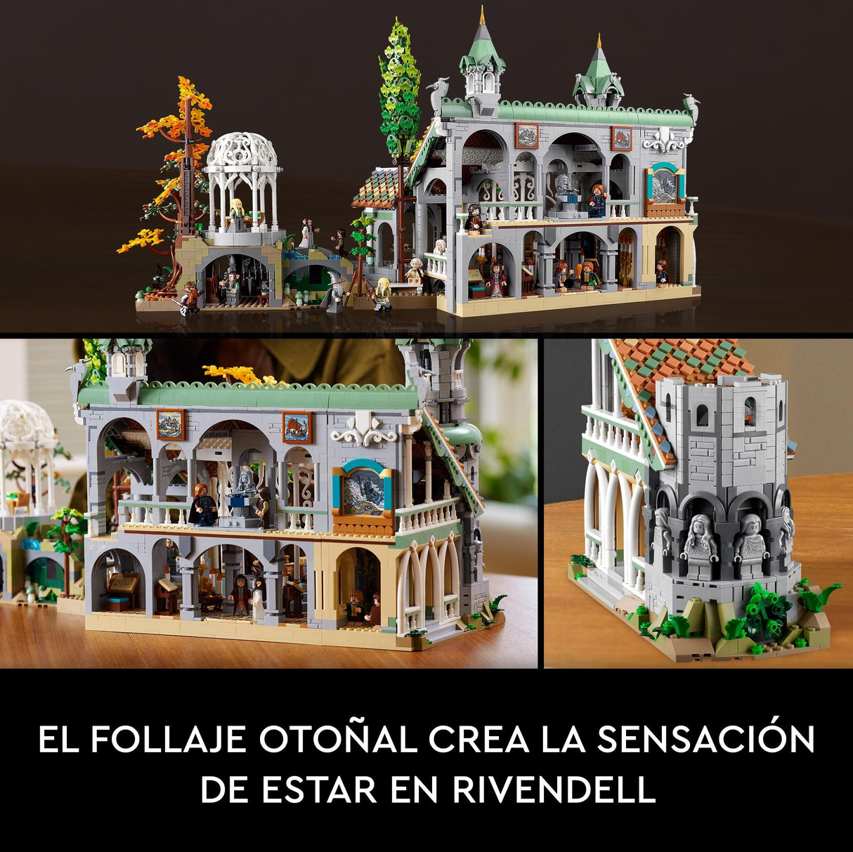 LEGO Icons EL SEÑOR DE LOS Anillos: RIVENDEL - Regalo por el Día del Padre - Maqueta para Construir de la Tierra Media - Gran Set con 15 Minifiguras Inc. Frodo, Bilbo, Gandalf y Legolas 10316