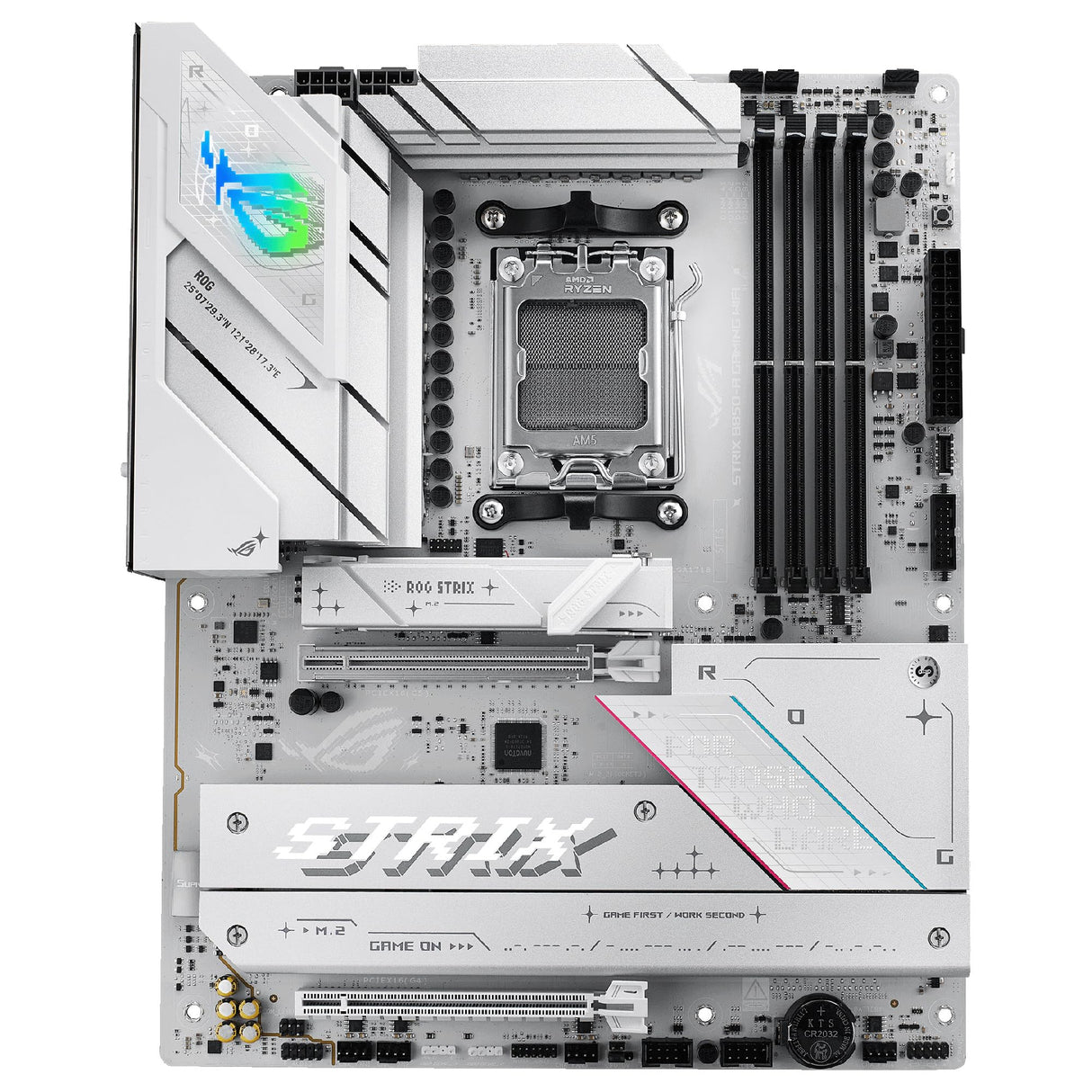 ASUS ROG Strix B850-A Gaming WiFi - Placa Base AMD ATX, 14+2+2 etapas de Potencia, DDR5, Cuatro Ranuras M.2, PCIe 5.0, WiFi 7, USB Tipo-C 20 Gbps y Aura Sync RGB