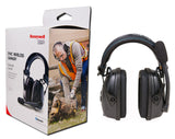 Howard Leight Orejera Sync Wireless BlueTooth Cable USB, Micrófono con Almohadilla, Diseño Ergonómico, Negro, Talla Única, SNR 32 dB, 1034510 (1 Pieza)