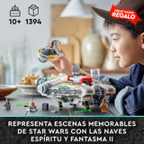 LEGO 75357 Star Wars Espíritu y Fantasma II, Set de 2 Vehículos de Ahsoka de Ladrillos, Nave Estelar de Juguete para Construir con 5 Personajes Jacen Syndulla y una Figura del Droide Chopper