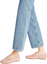 Tommy Hilfiger Mocasines Mujer Flag Soft Suede Loafer Elegante, Marrón (Claystone), 37