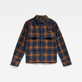 G-Star Para Hombre Sobrecamisa Unisex Pocketony Service, Multicolor (sartho blue blur check D21067-C904-C755), S