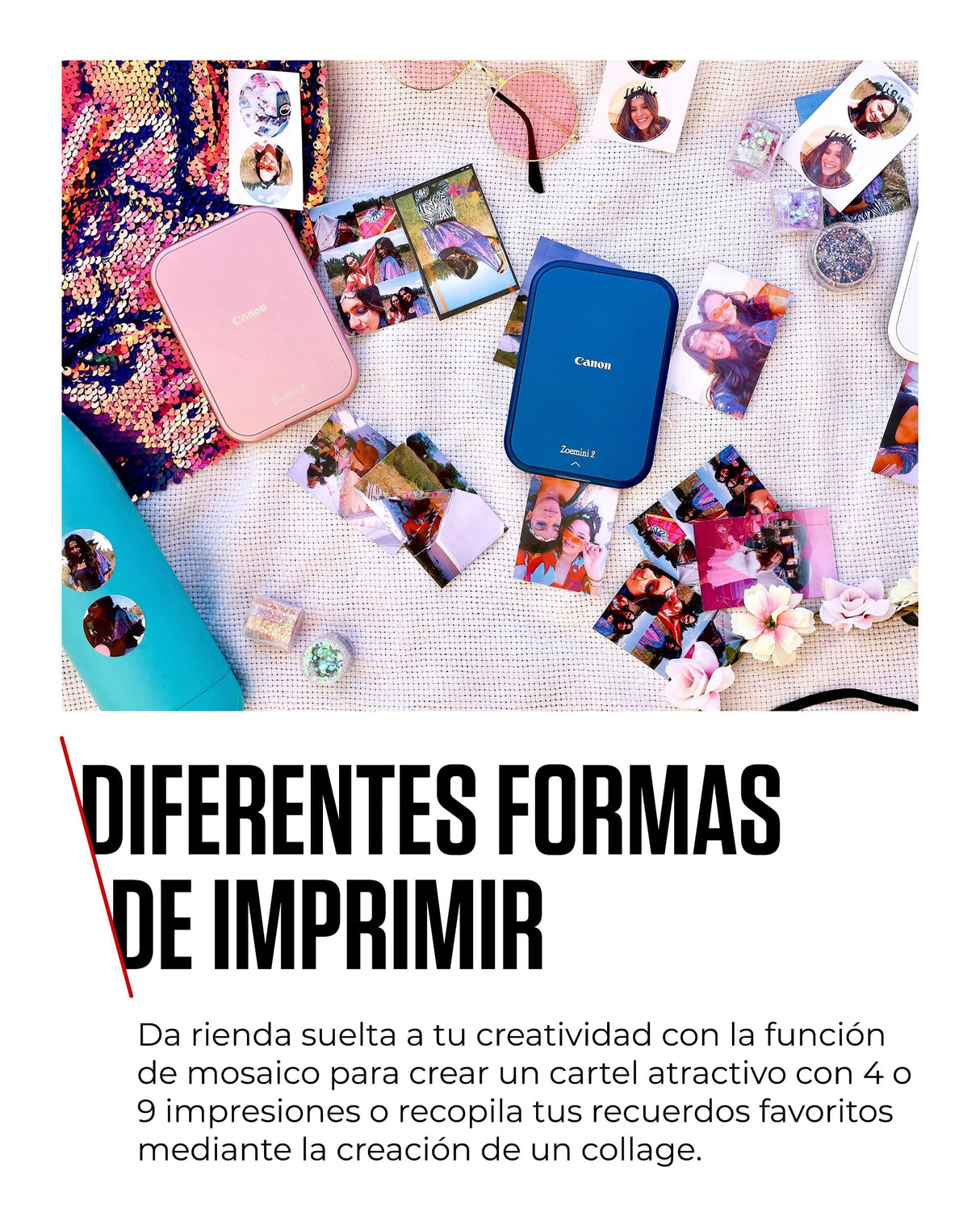 Canon Zoemini 2 Kit de Impresión – Impresora Fotográfica Portátil y Compacta – Bluetooth 5.0 – Carga Rápida USB C Ideal para Viajes (Oro Rosa)