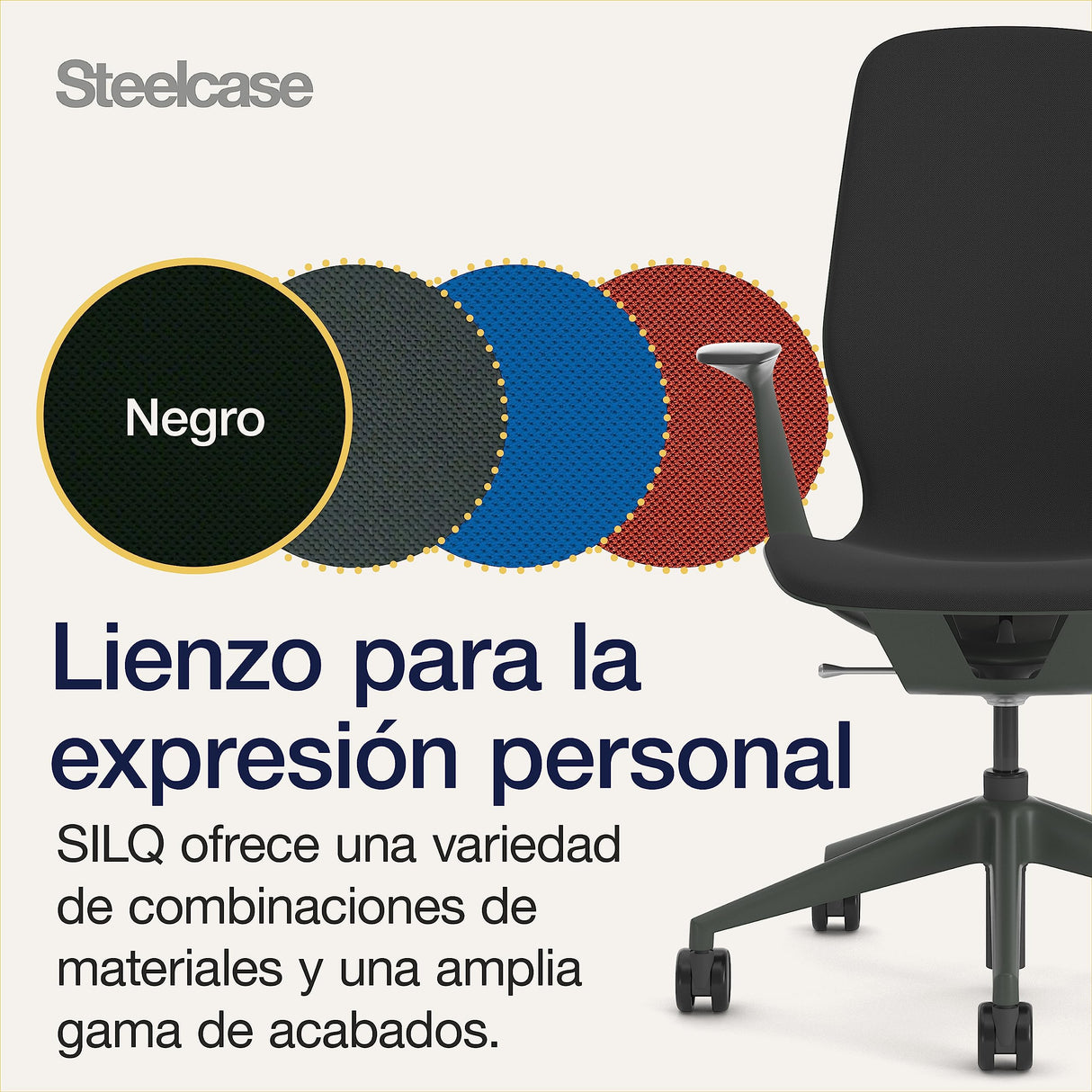 Steelcase SILQ Silla con Respaldo de mirlo/mirlo y Funda Negra