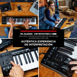 M-Audio Keystation 49 MK3 - Teclado Controlador MIDI USB Compacto de 49 teclas con controles asignables, ruedas de cambio de tono/modulación, conectividad Plug-and-Play (Mac/PC) y software incluida