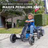 BERG Pedal Gokart Reppy Roadster con Caja de Sonido en el Volante| Coche de Pedales, Seguro y Estabilidad, Juguete para niños Adecuado para niños de 2,5 a 6 años