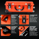 Nanuk 935 - Funda rígida Impermeable con Ruedas y Divisor Acolchado, Color Naranja