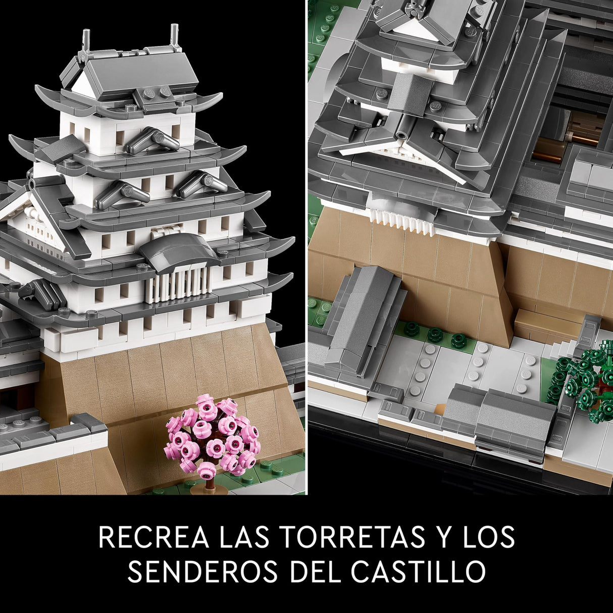 LEGO 21060 Architecture Castillo de Himeji, Set de Construcción de Maquetas para Adultos, Regalo para Aficionados a la Jardinería Creativa y a la Cultura Japonesa, Incluye Cerezos en Flor Construibles