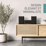 Panasonic SC-PM702EG-K Neat - Sistema estéreo Compacto de Alta fidelidad con CD, Radio Dab+/FM, USB y Bluetooth, Altavoces de 80 W, Control de Graves, Color Negro.