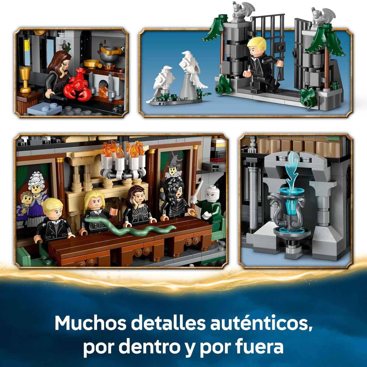 LEGO Harry Potter Mansión Malfoy Juguete de Construcción y Colección, Maqueta de Casa, Regalo para Niños y Niñas de 10 Años o Más, 9 Minifiguras de Personajes (Draco, Dobby y Lord Voldemort) 76453