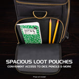 ENHANCE - Bolsa de Viaje RPG para Juegos de Mesa con Mazmorras y Dragones y Figuras, Bolsa de Transporte Acolchada con múltiples Compartimentos para Libros (4 a 8) y Bolsillo para Dados y fichas