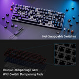 ASUS ROG Strix Scope II 96 Wireless - Teclado mecánico Gaming - Tri-Modo, Controles multifuncionales, interruptores y estabilizadores ROG NX Snow y Hot-Swap, 3 ángulos de inclinación y reposamuñecas,