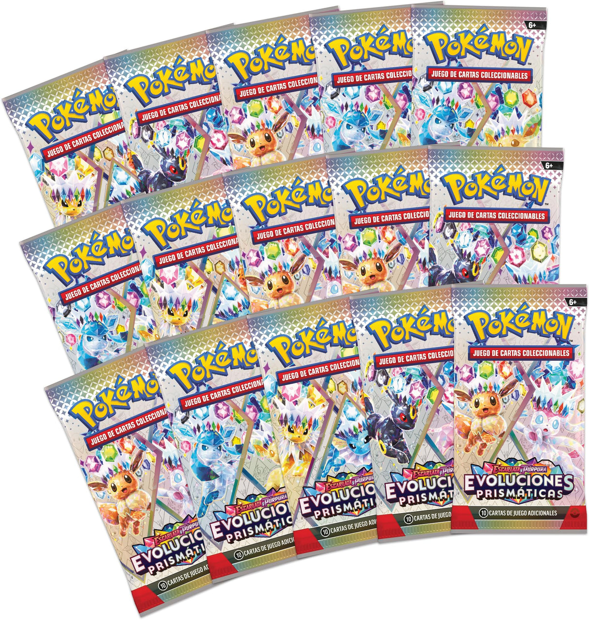 Pokémon: Colección superprémium de Escarlata y Púrpura-Evoluciones Prismáticas (1 Carta holográfica de promoción de ilustración expandida, 1 mullidita Caja para Cartas y 15 Sobres de Mejora)