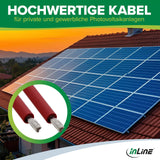 InLine Cable solar de 6 mm², 100 m, cable de instalación, por metro, rojo, H1Z2Z2-K, fotovoltaico, resistente a los rayos UV y duradero, 94600R