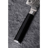 KAI Shun Classic Cuchillo japonés para carne de 18 cm de longitud de hoja - Cuchillo de Damasco de 32 capas con núcleo VG MAX - 61 (±1) HRC - Mango de madera de Pakka - Hecho en Japón