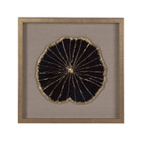CUADRO 60X5X60 CRISTAL/MADERA DORADO/NEGRO