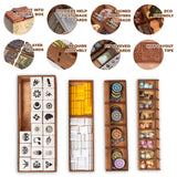 SMONEX Organizador de madera y tableros de cuatro jugadores compatibles con el juego de mesa Gloomhaven, caja adecuada para almacenar todas las expansiones Gloomhaven, insertar y almacenar