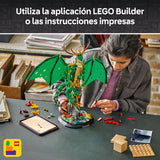 LEGO Ninjago Dragón Guardián - Kit de Maquetas - Figura Articulada de Dragón, Minifigura del Maestro Wu y Base de Exposición con Efecto de Roca - Regalo para Chicos de 14+ Años y Adolescentes 71847