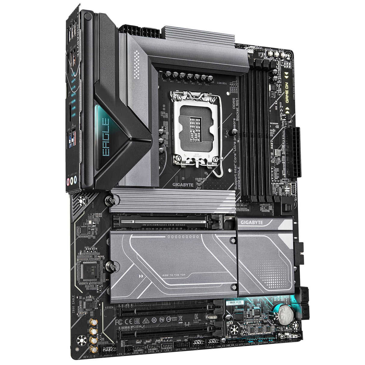 GIGABYTE Z890 Eagle Placa Base - Compatible con CPUs Intel Core Ultra (Serie 2), VRM de 14+1+2 Fases, hasta 8800MHz DDR5 (OC), 1x PCIe 5.0 M.2 + 3X PCIe 4.0 M.2, LAN de 2,5GbE, USB4
