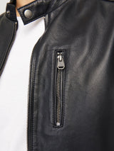 JACK & JONES Leather Jacket Leather Jacket Black S Black S