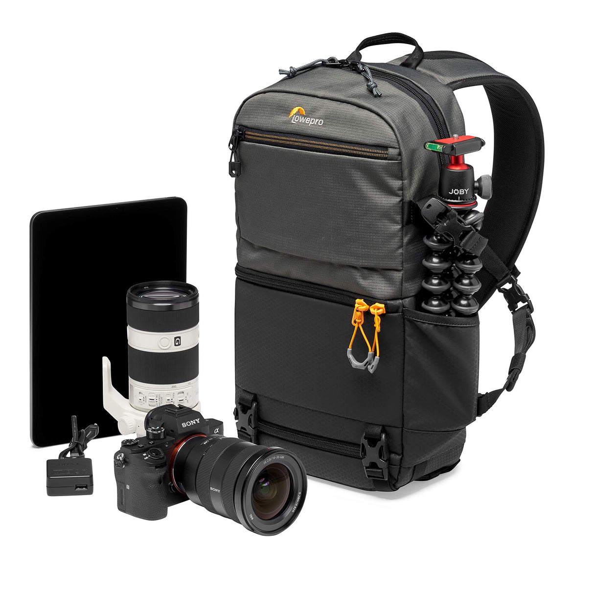 Lowepro Slingshot SL 250 AW III - Mochila Bandolera para Cámara Refelx DSLR Sin Espejo, con Acceso QuickDoor, Compartimento Para Tablet 10”, Para Sony A7, iPad, Surface Pro, 300D Ripstop, Gris